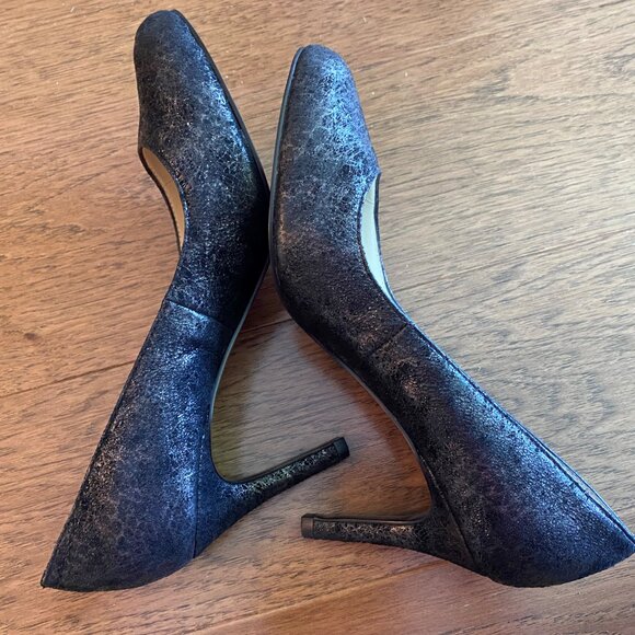 Escarpin de soirée à talon haut en cuir noir - Picture 7 of 7